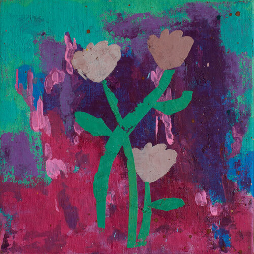 Three Flowers di Glib Franko, Pittura in vendita su Singulart