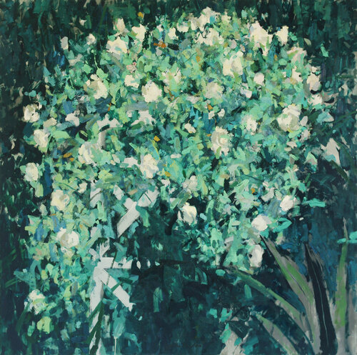 Green [roses] di Glib Franko, Pittura in vendita su Singulart