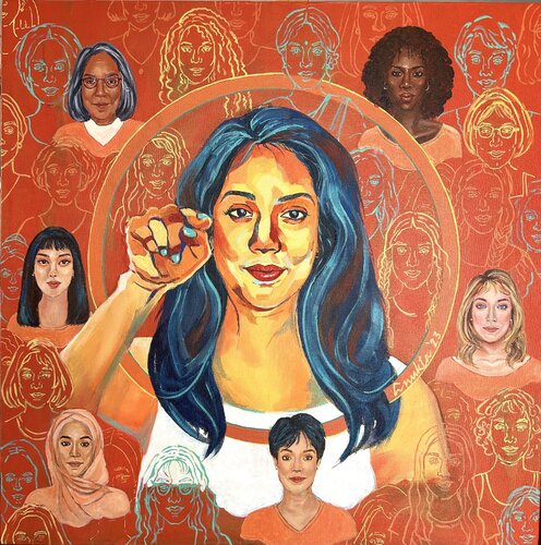 REFLECTIONS - Sisterhood van Anukta Mukherjee Ghosh, Schilderij te koop op Singulart