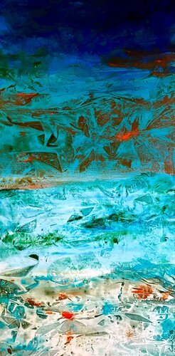 AQUA ABSTRACT van Anukta Mukherjee Ghosh, Schilderij te koop op Singulart