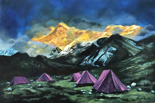 HEAVEN ON EARTH van Anukta Mukherjee Ghosh, Schilderij te koop op Singulart