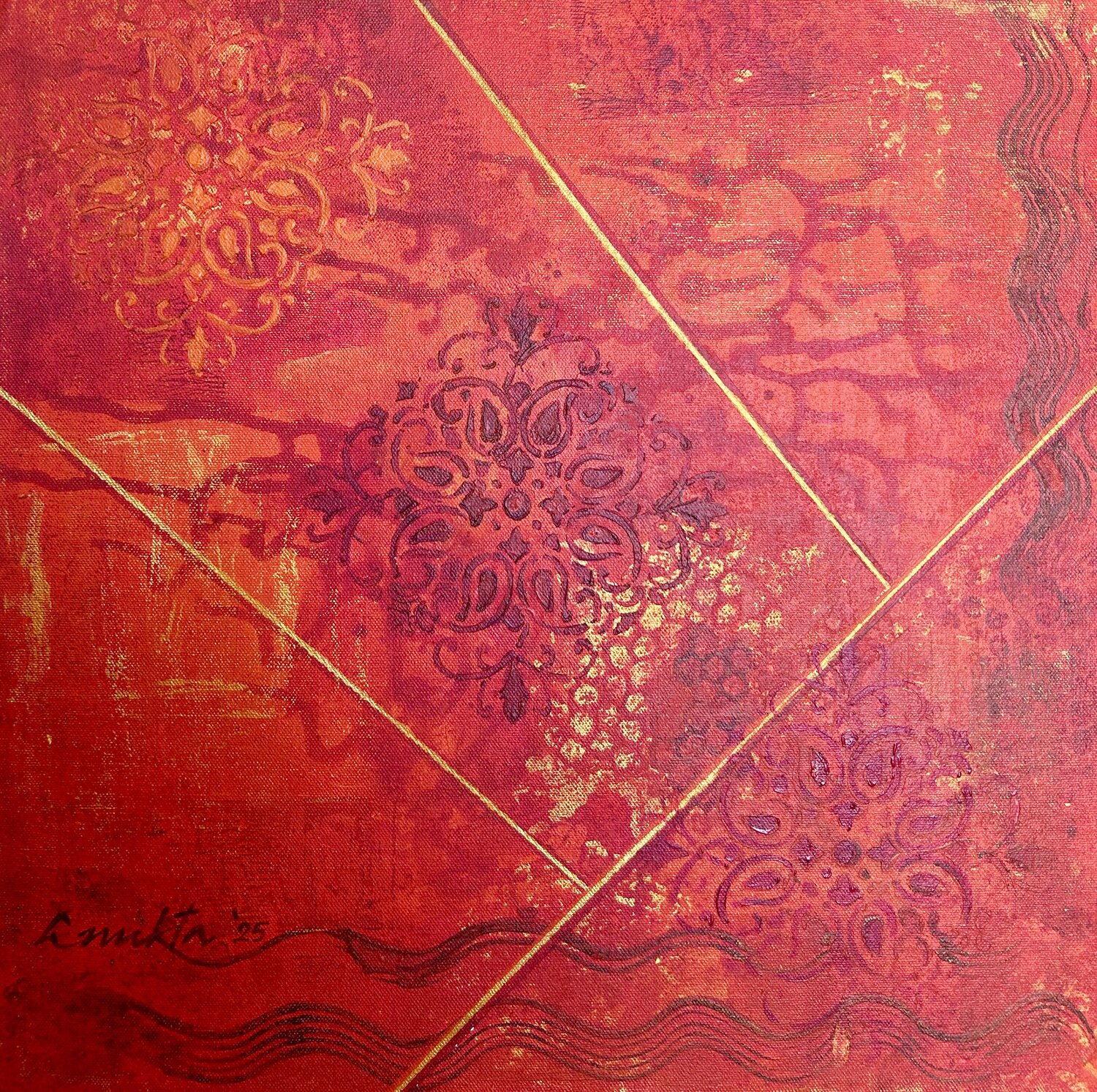 IN SEARCH OF HARMONY- III Anukta Mukherjee Ghosh Originalgemälde zu verkaufen