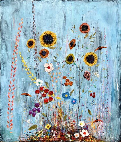 Sunflowers, Lingonberry and Camilia di Matthias Lupri, Pittura in vendita su Singulart