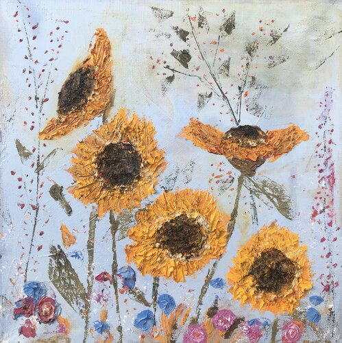 Sunflower Good Morning II by Matthias Lupri, Painting for Sale on Singulart