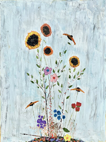 Sunflower Happy Day van Matthias Lupri, Schilderij te koop op Singulart