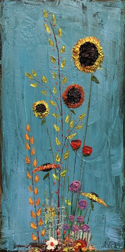 Birthday Sunflowers di Matthias Lupri, Pittura in vendita su Singulart