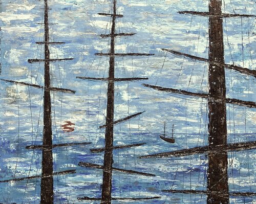 Old Charleston Harbor par Matthias Lupri, Peinture en vente sur Singulart