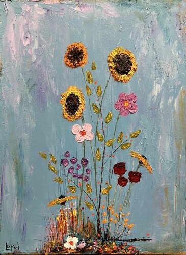 Lil' Charleston Sunflowers di Matthias Lupri, Pittura in vendita su Singulart