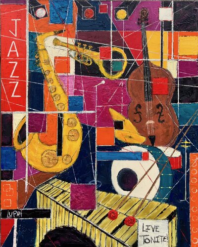 Abstrakt Jazz Live Tonite II par Matthias Lupri, Peinture en vente sur Singulart