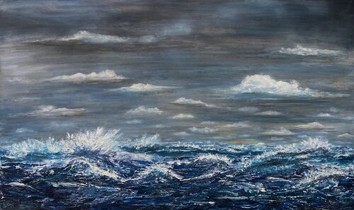 A Stormy Moonlit Sunset von Matthias Lupri, Malerei kaufen auf Singulart