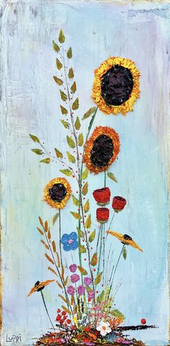 Sunflowers Forever di Matthias Lupri, Pittura in vendita su Singulart