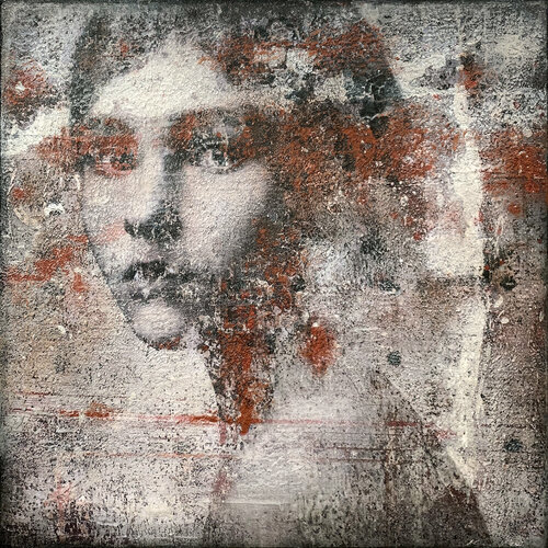 Orange flake van Karin Vermeer, Schilderij te koop op Singulart