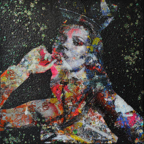 Kater Moss Black di Karin Vermeer, Pittura in vendita su Singulart