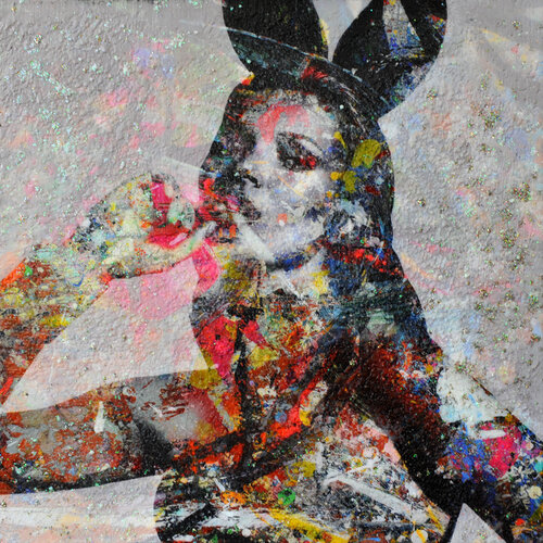 Kater Moss white van Karin Vermeer, Schilderij te koop op Singulart