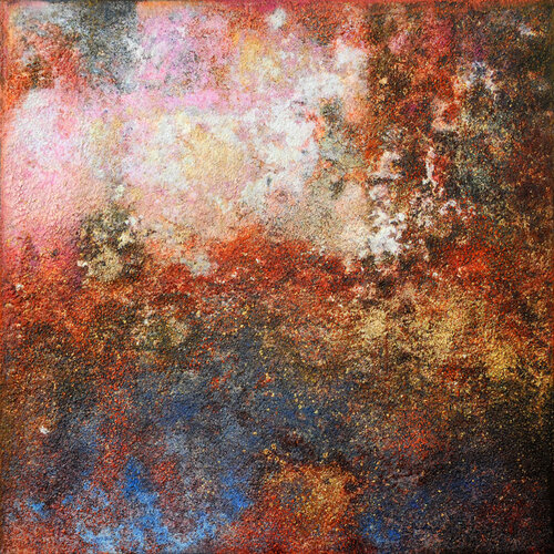 Pink golden galaxy di Karin Vermeer, Pittura in vendita su Singulart