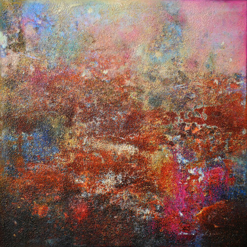 Pink golden rust van Karin Vermeer, Schilderij te koop op Singulart