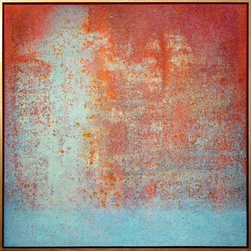 Electric Blue & orange par Karin Vermeer, Peinture en vente sur Singulart