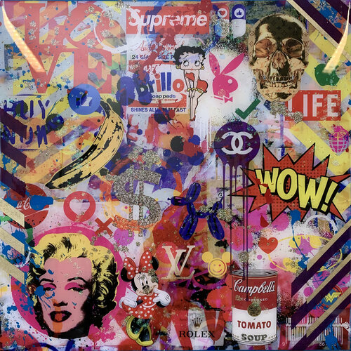 POP Explosion I van Karin Vermeer, Schilderij te koop op Singulart