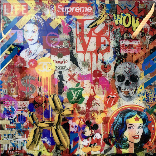 POP Explosion J van Karin Vermeer, Schilderij te koop op Singulart