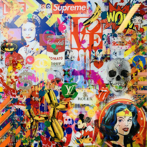 POP Explosion L van Karin Vermeer, Schilderij te koop op Singulart