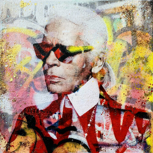 Karl Lagerfeld di Karin Vermeer, Pittura in vendita su Singulart
