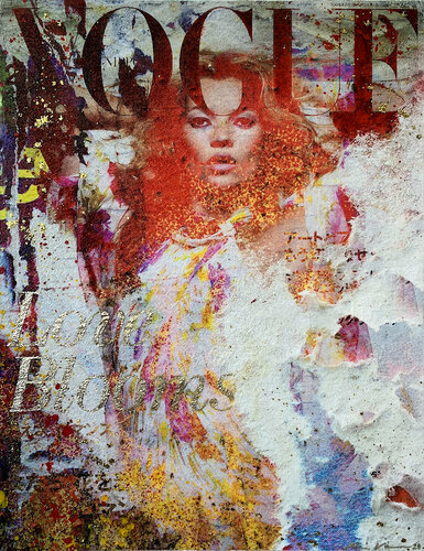 Kate Moss Love Blooms di Karin Vermeer, Pittura in vendita su Singulart