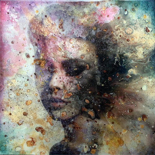 Pink Opal resin gloss edition di Karin Vermeer, Pittura in vendita su Singulart