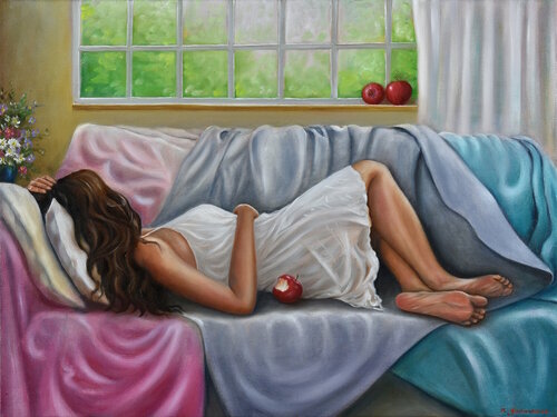 Sleeping beauty by Natasha Junmanee, Painting for Sale on Singulart