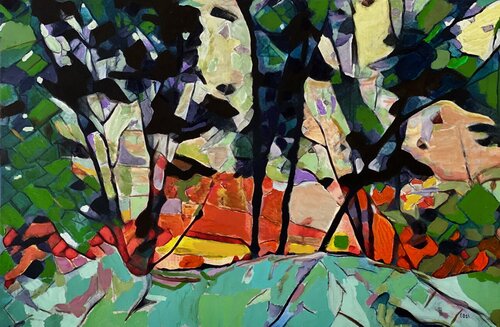 Visitors di Ezra Bejar, Pittura in vendita su Singulart