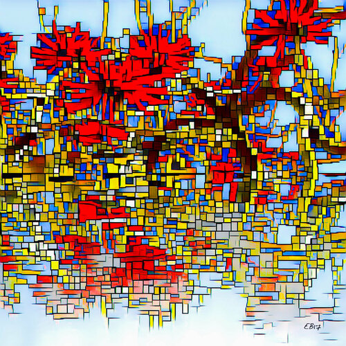 Red Flowers par Ezra Bejar, Digital en vente sur Singulart