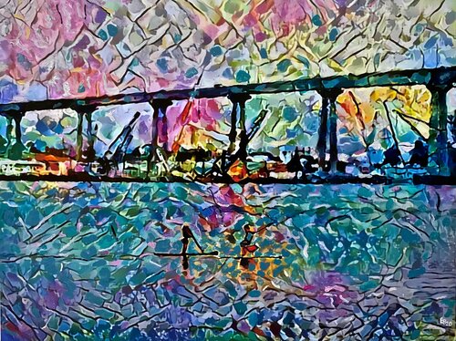 Paddlers van Ezra Bejar, Werk op papier te koop op Singulart