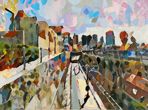 The Journey from the South van Ezra Bejar, Schilderij te koop op Singulart
