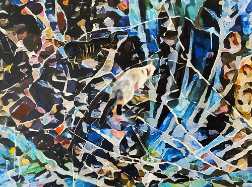 Tiger's Land van Ezra Bejar, Schilderij te koop op Singulart