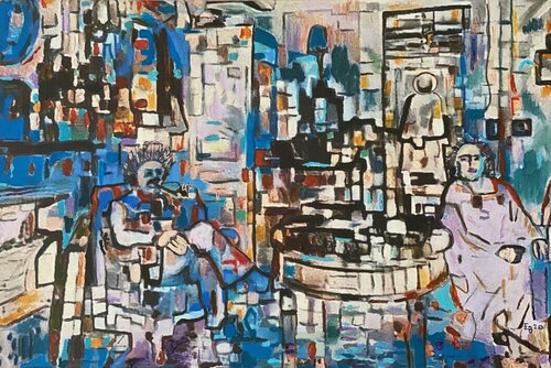 First Class Cabin di Ezra Bejar, Pittura in vendita su Singulart