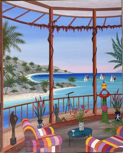 salon in the morning de Fanch Ledan, Pintura a la venta en Singulart