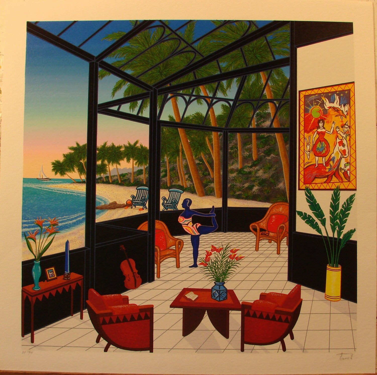 Life is Beach Fanch Ledan Obra en papel en venta