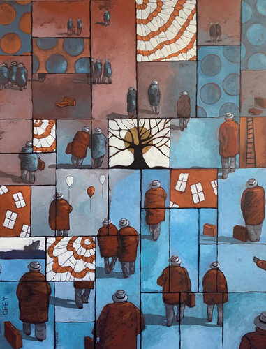 Rues du désir von CFey, Malerei kaufen auf Singulart