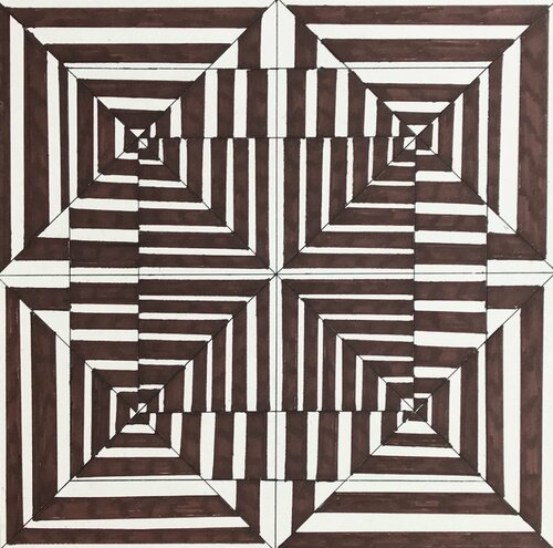 Prism (Brown and White) van Christie Helm, Werk op papier te koop op Singulart