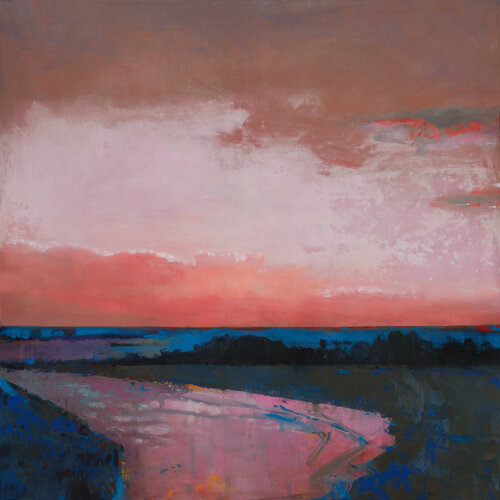 Sunset on the estuary van Bo Kravchenko, Schilderij te koop op Singulart