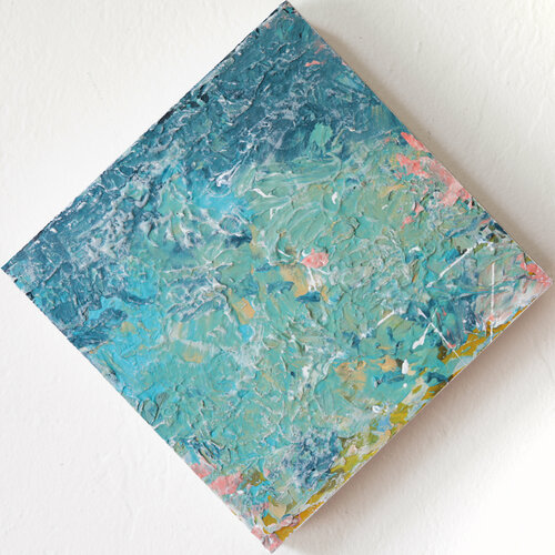 Diamond Art Puzzle 2 20x20x5 cm turquoise by Bo Kravchenko van Bo Kravchenko, Schilderij te koop op Singulart