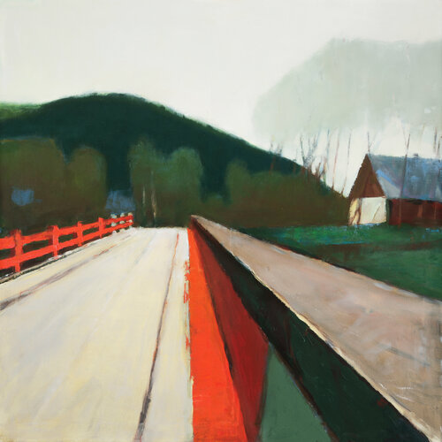 red bridge van Bo Kravchenko, Schilderij te koop op Singulart