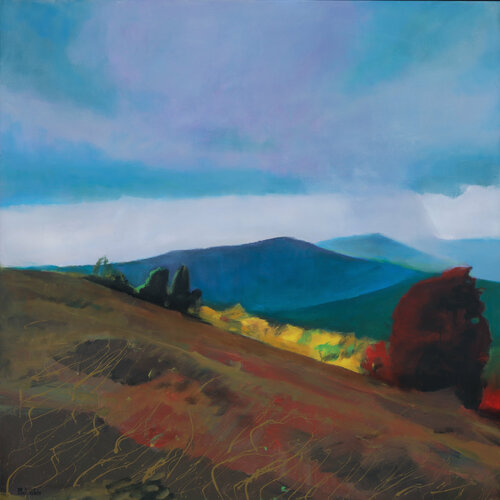 Colorful Mountains van Bo Kravchenko, Schilderij te koop op Singulart