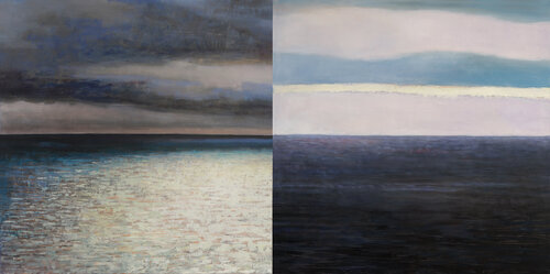 Two Oceans Diptych par Bo Kravchenko, Peinture en vente sur Singulart