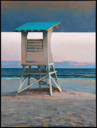 Silent guard on the ocean shore van Bo Kravchenko, Schilderij te koop op Singulart