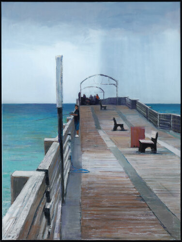 Lake Worth Beach Pier van Bo Kravchenko, Schilderij te koop op Singulart