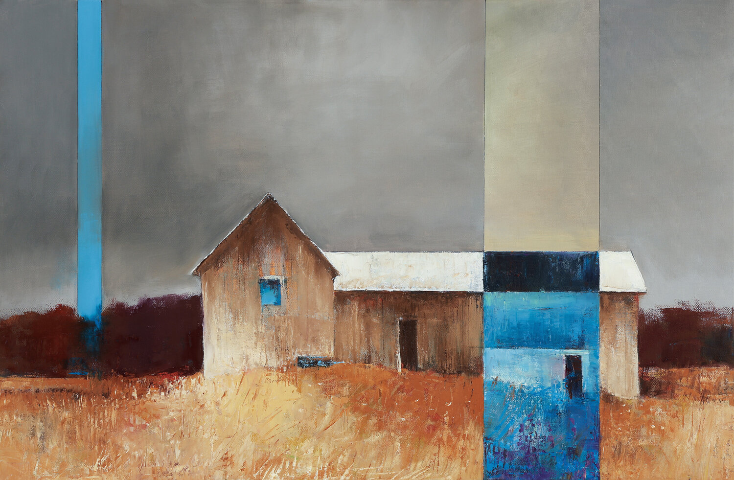 Stitched Horizon Bo Kravchenko Origineel schilderij te koop