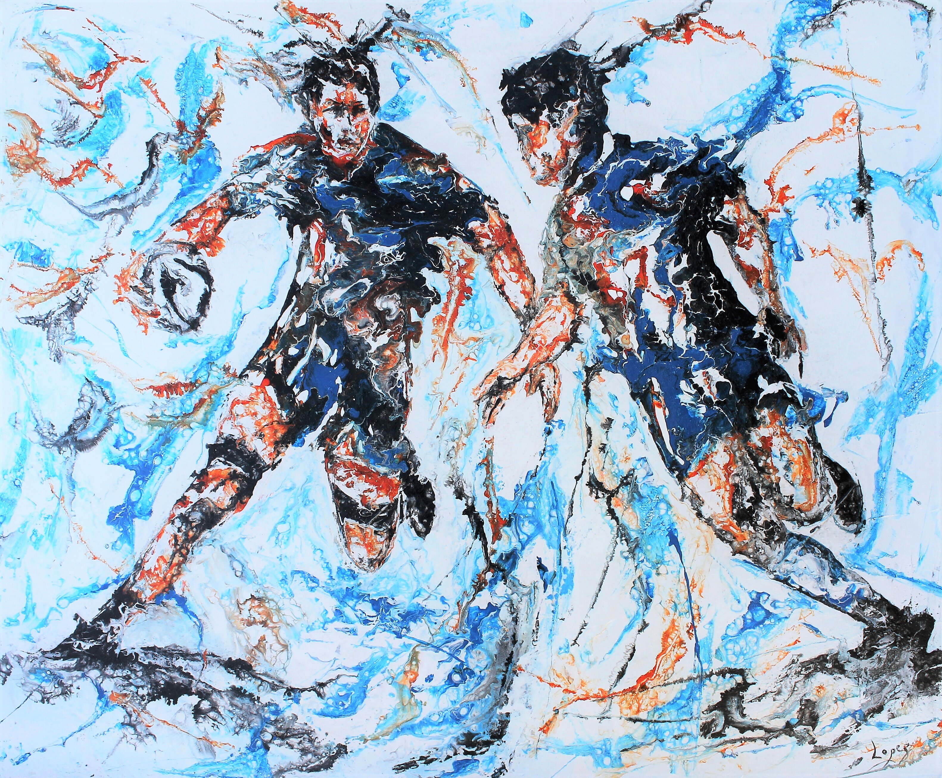 Deporte en movimiento: pintura, ritmo, impacto