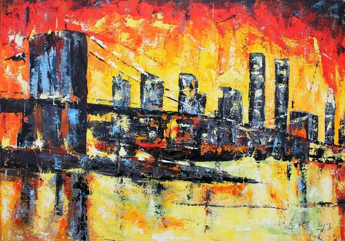 New York City par Jean-Luc Lopez, Peinture en vente sur Singulart