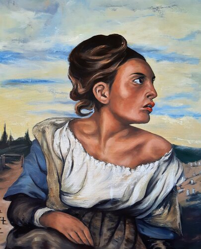 L'orpheline d'après Delacroix by Jean-Luc Lopez, Painting for Sale on Singulart