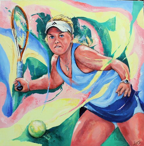 Espoir de tennis di Jean-Luc Lopez, Pittura in vendita su Singulart